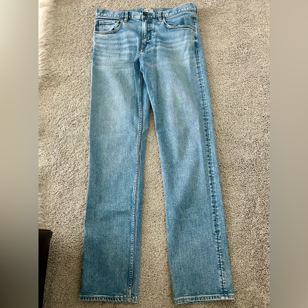 Faherty Light Blue Slim Straight Jeans